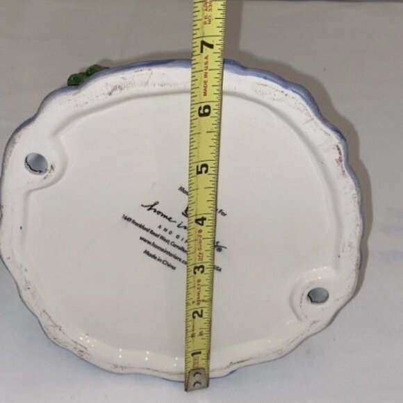 HOME INTERIORS 2 PIECE SNOWMAN DECORATIVE CANDLE JAR TOPPER & BASE HOLDER - Picture 6 of 6